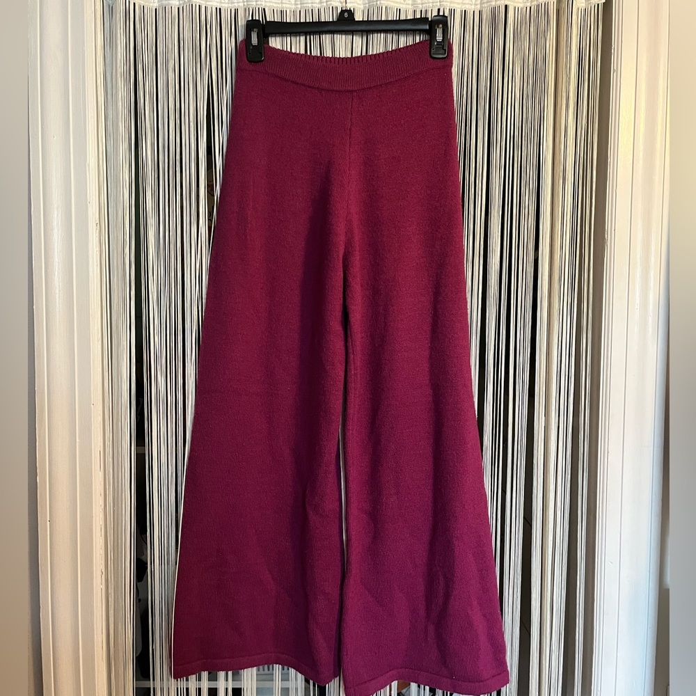Anthropologie Knit Pants Wide Leg Pant